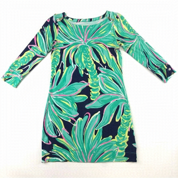 Lilly Pulitzer Dresses & Skirts - Lilly Pulitzer Tiger Palm jersey 3/4 sleeve dress XS